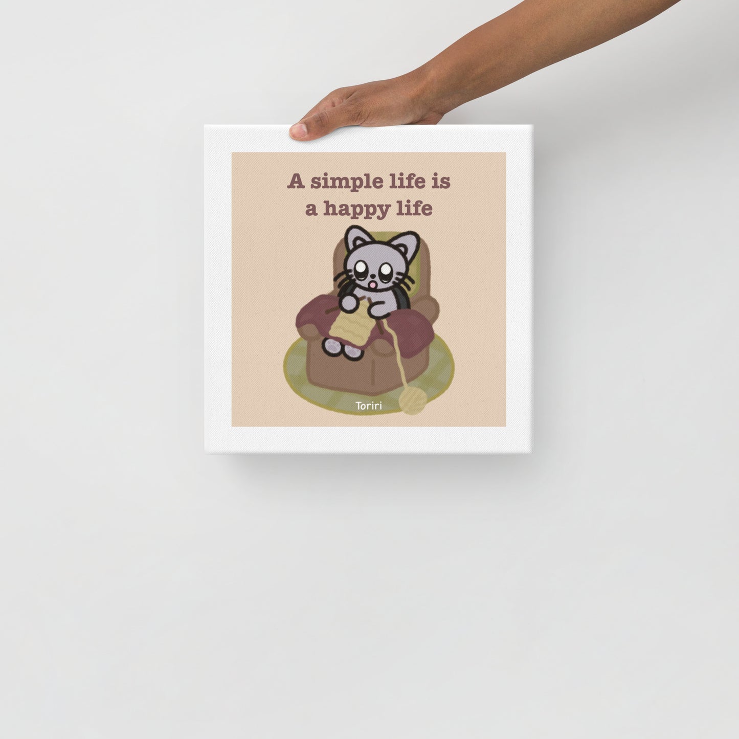 A simple life is a happy life Canvas Print