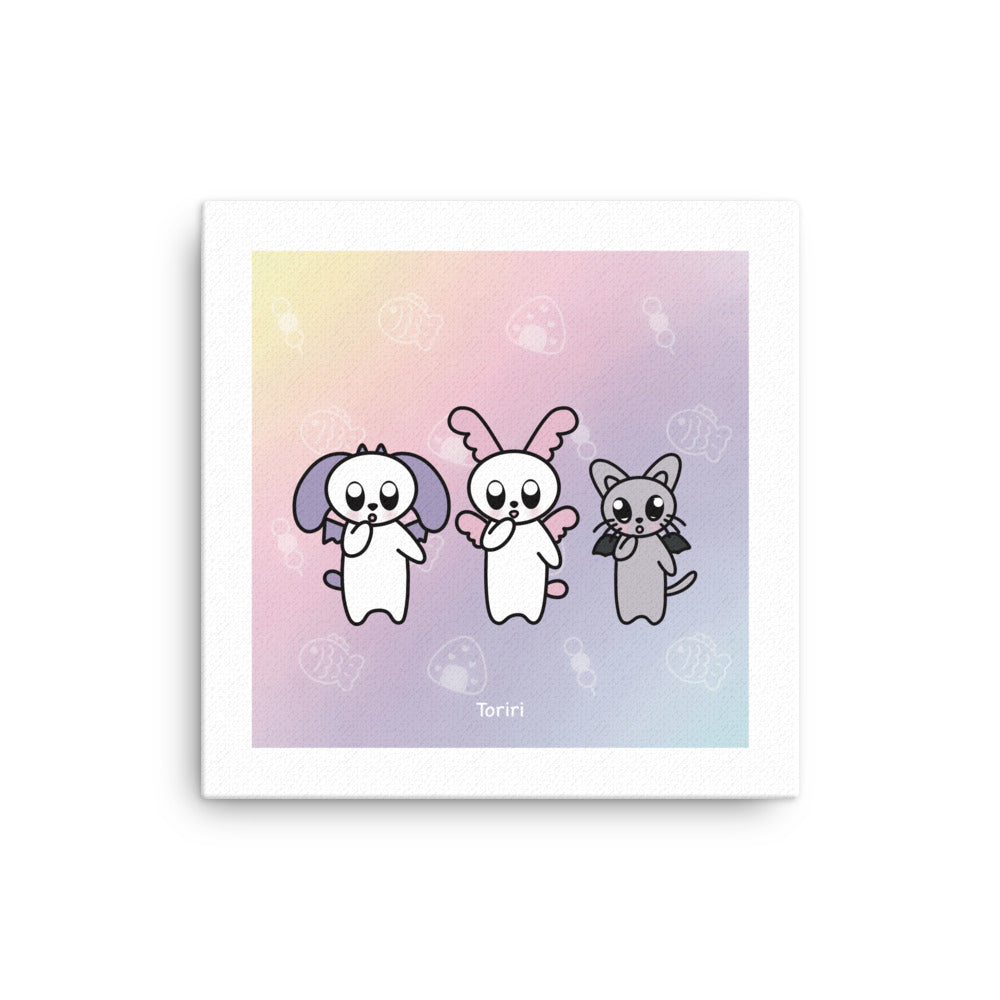 Pururu Meruru Silver Canvas Print