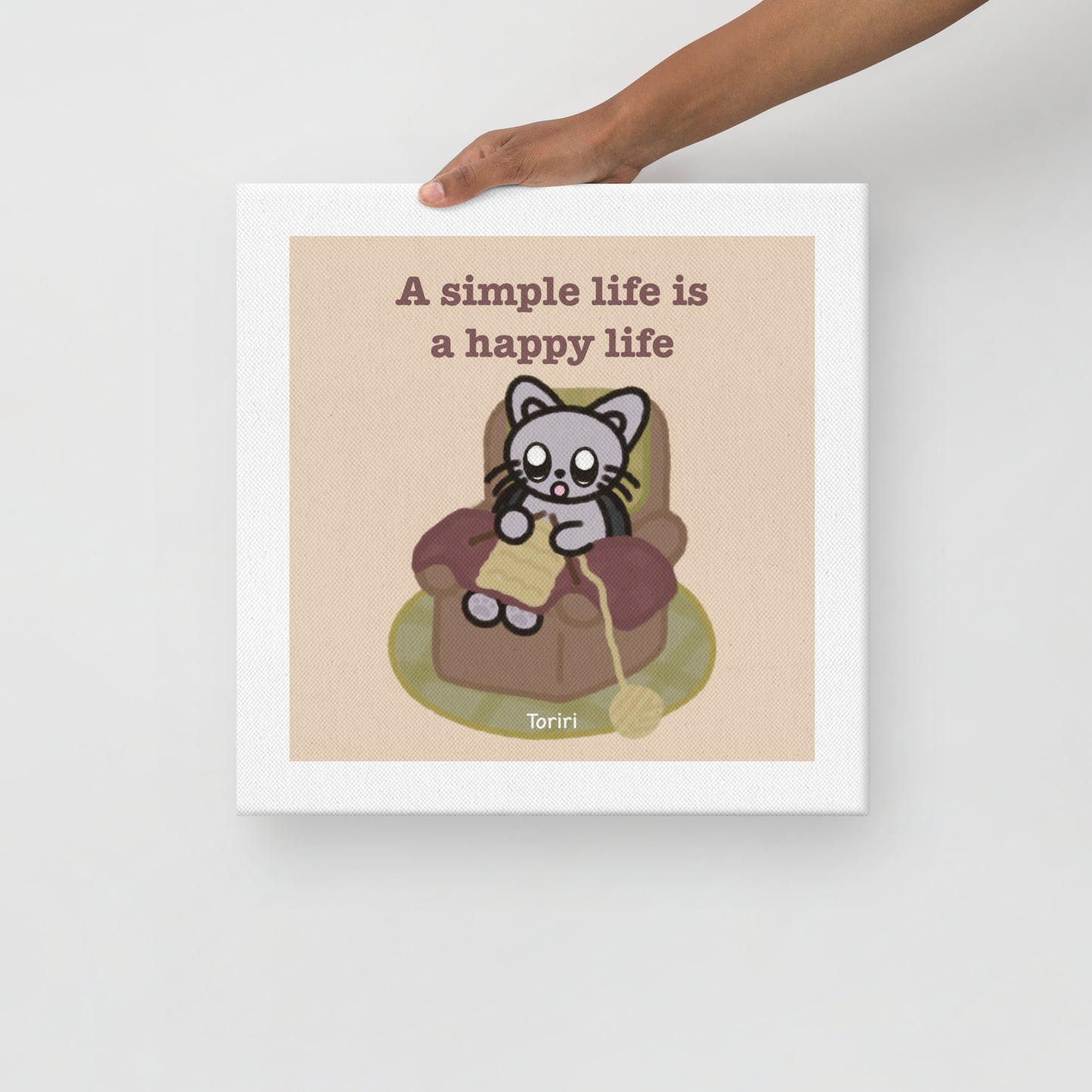 A simple life is a happy life Canvas Print