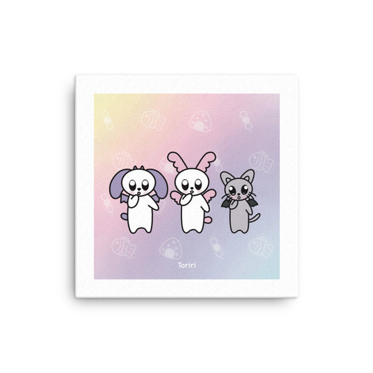 Pururu Meruru Silver Canvas Print