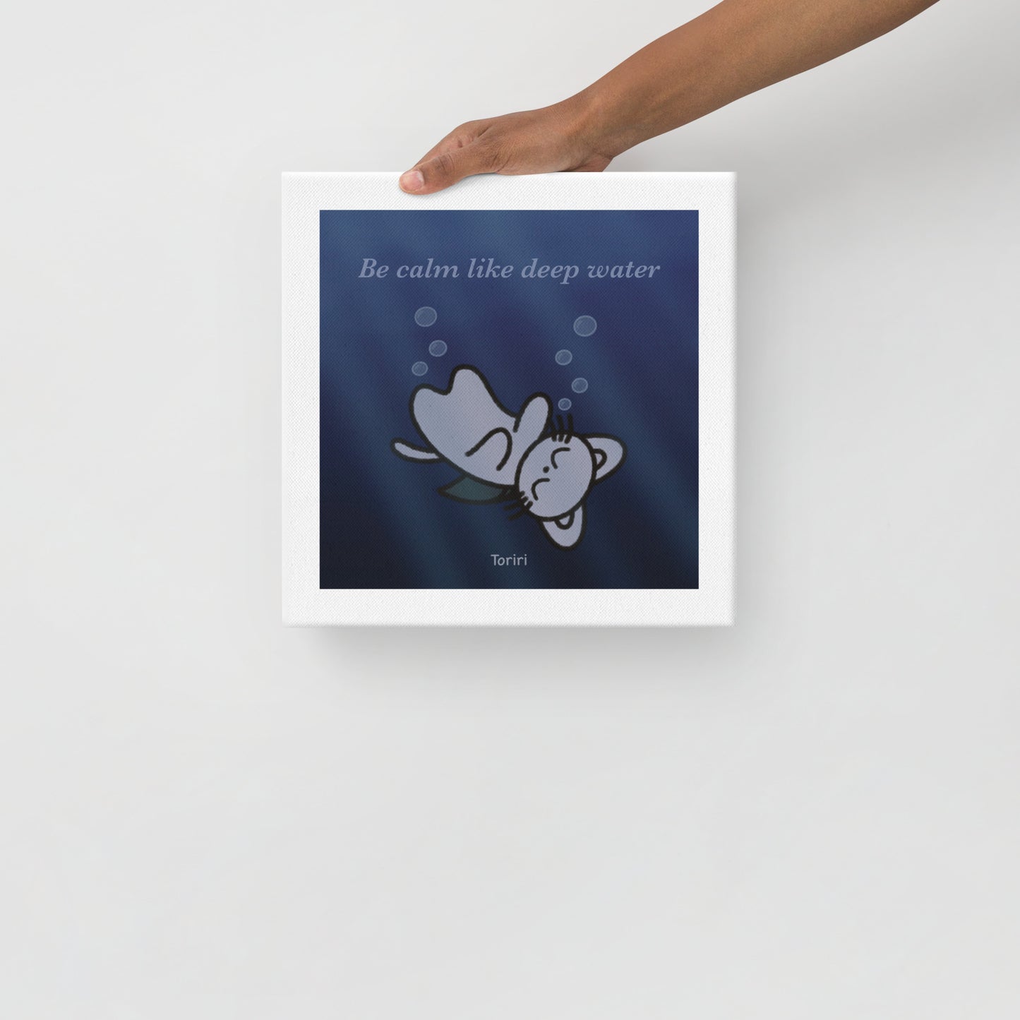 Be calm like deep water Canvas Print