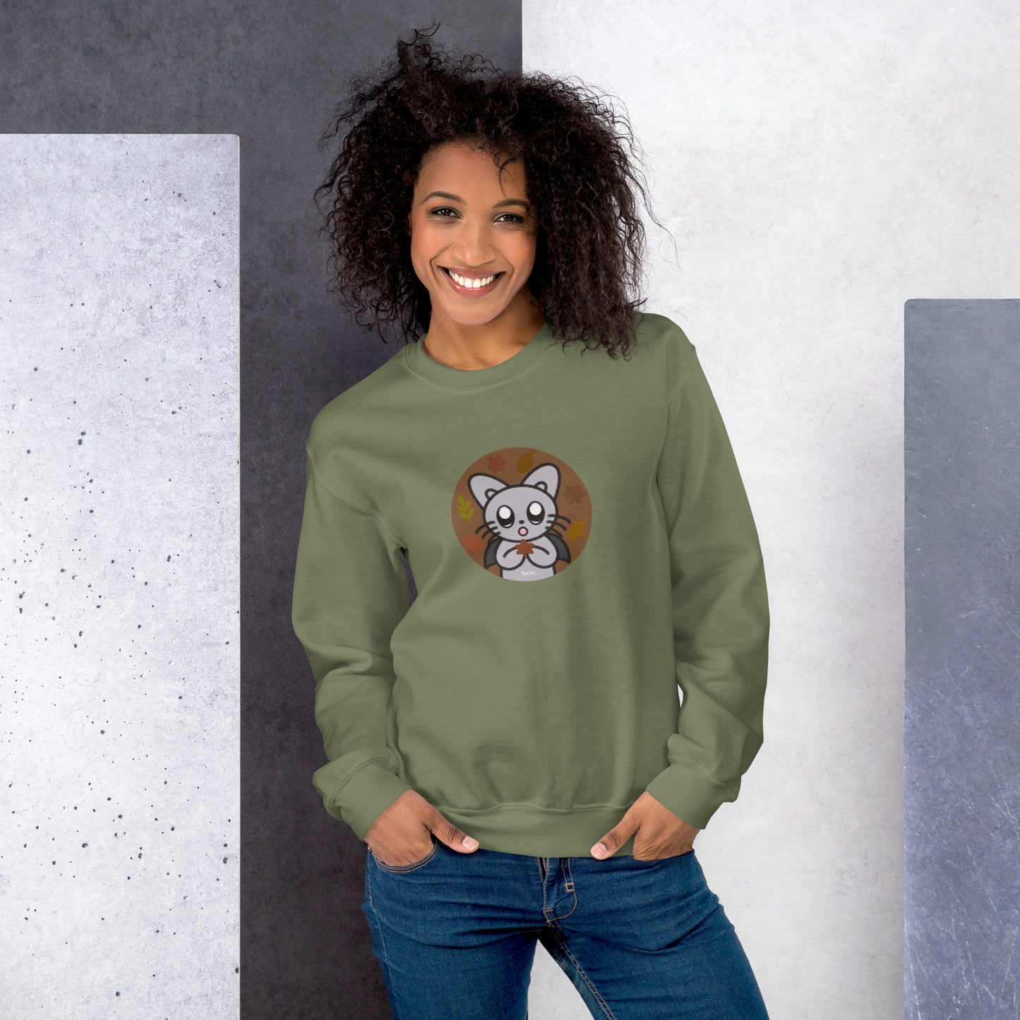 Fallen leaves and Silver Sweatshirt
